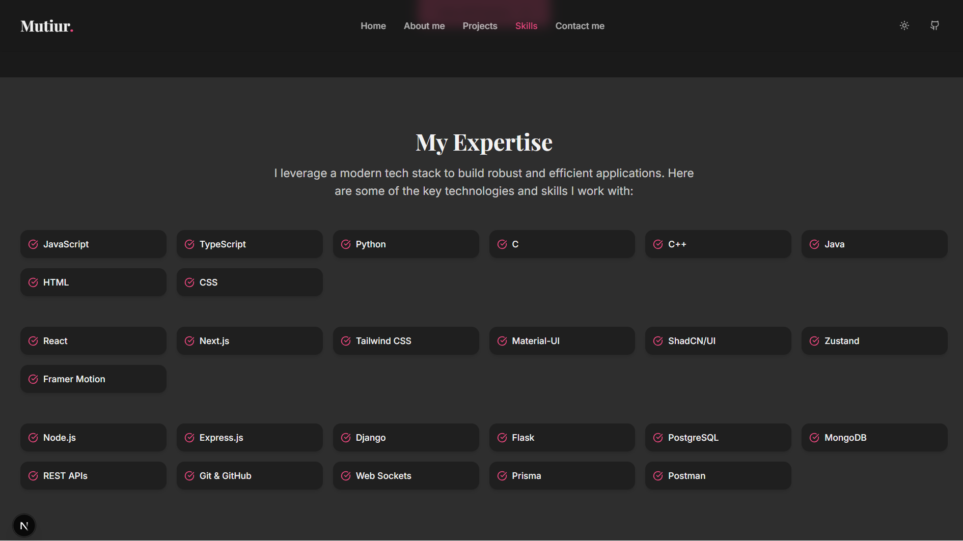Portfolio Website gallery image 4